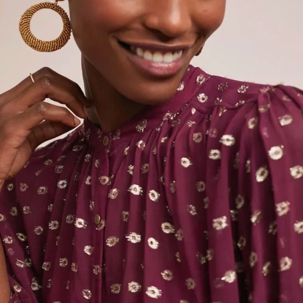 Anthropologie Moulinette Soeurs Allegra Embellished Top | XL - Picture 4 of 7
